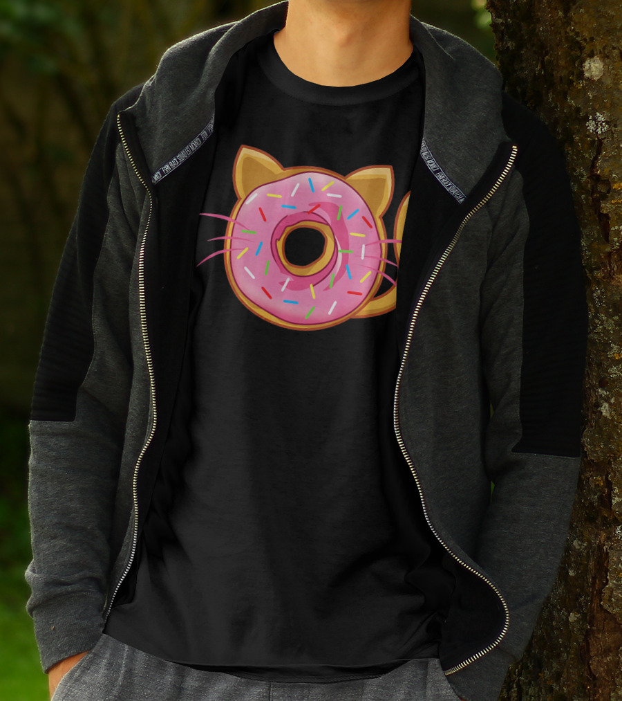 Funny Cat Donut Birthday Sprinkles T-Shirt