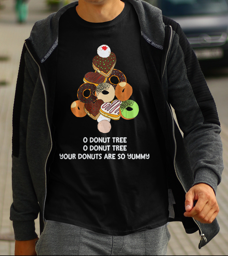 O Donut Tree Your Donuts Are So Yummy Funny Christmas Donuts Joke T-Shirt