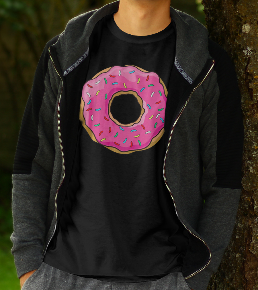 Big Pink Sprinkled Donut Iconic Sweet Treat T-Shirt