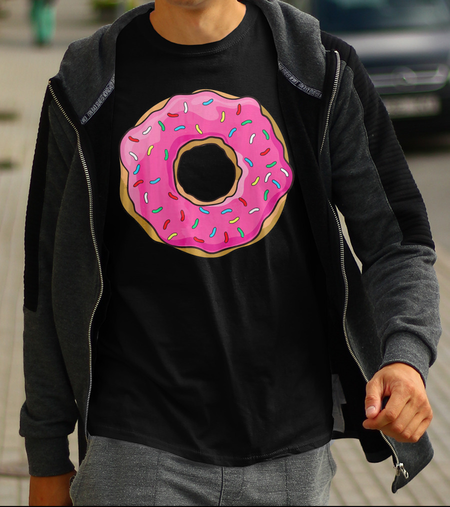 Big Pink Sprinkled Donut Iconic Sweet Treat T-Shirt
