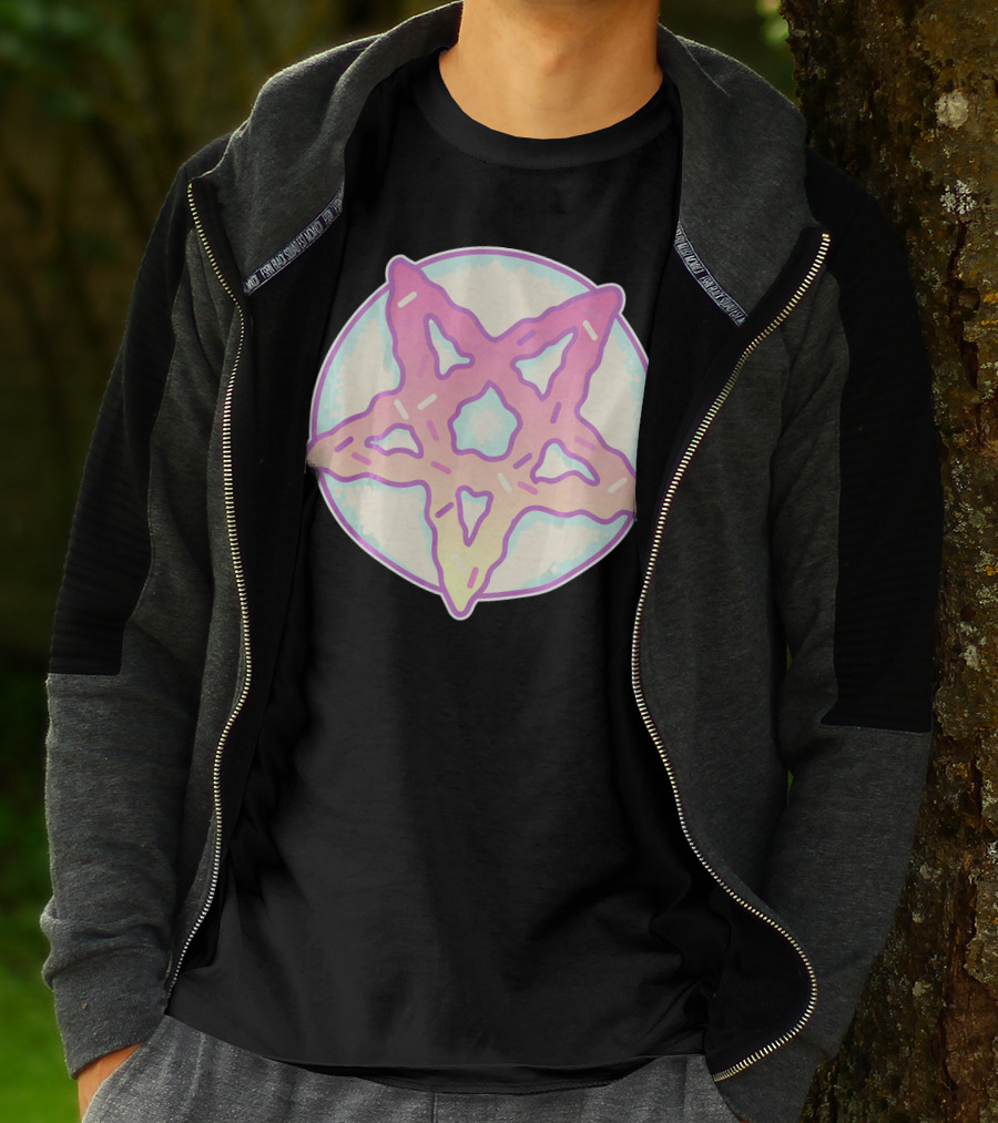 Pastel Goth Vaporwave Pentagram Satan Do Pastel Star T-Shirt