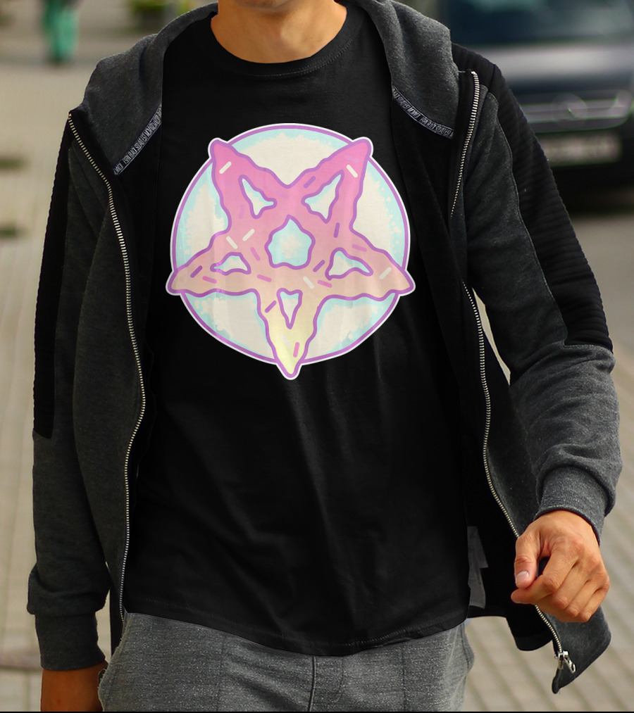 Pastel Goth Vaporwave Pentagram Satan Do Pastel Star T-Shirt