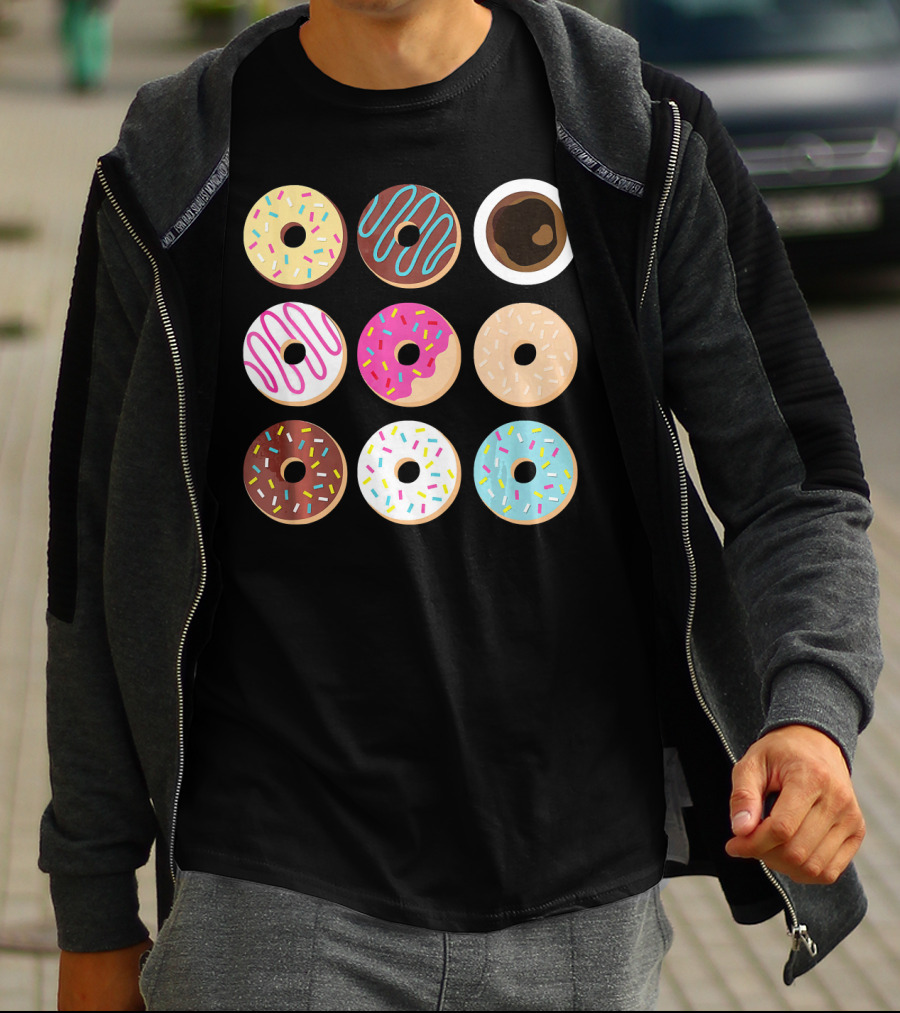 Wake Up To Donuts And Coffee With Sprinkles And Icing T-Shirt
