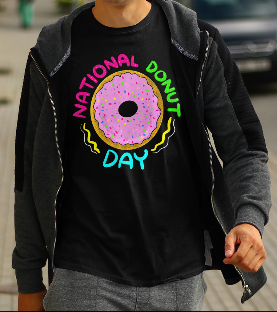 National Donut Day Cool Sweet Tooth Party Celebration With Sprinkles T-Shirt