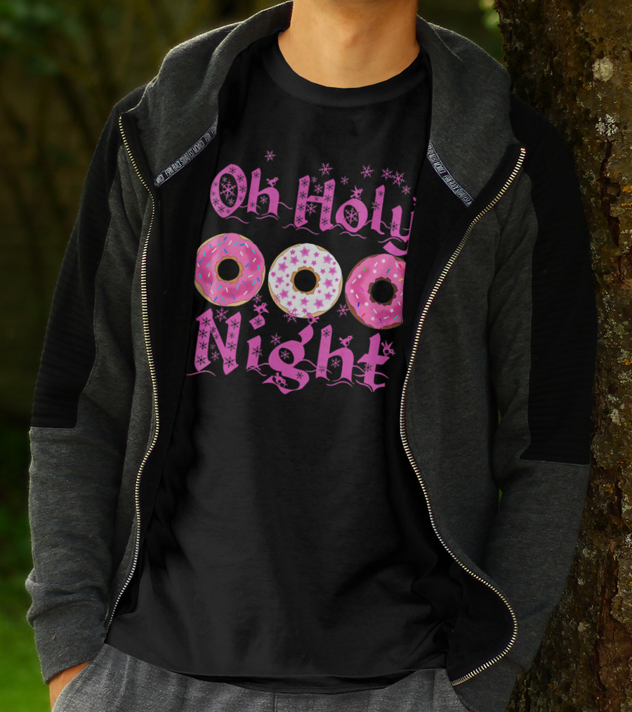 Oh Holy Night Donut Starry Pink Trio T-Shirt