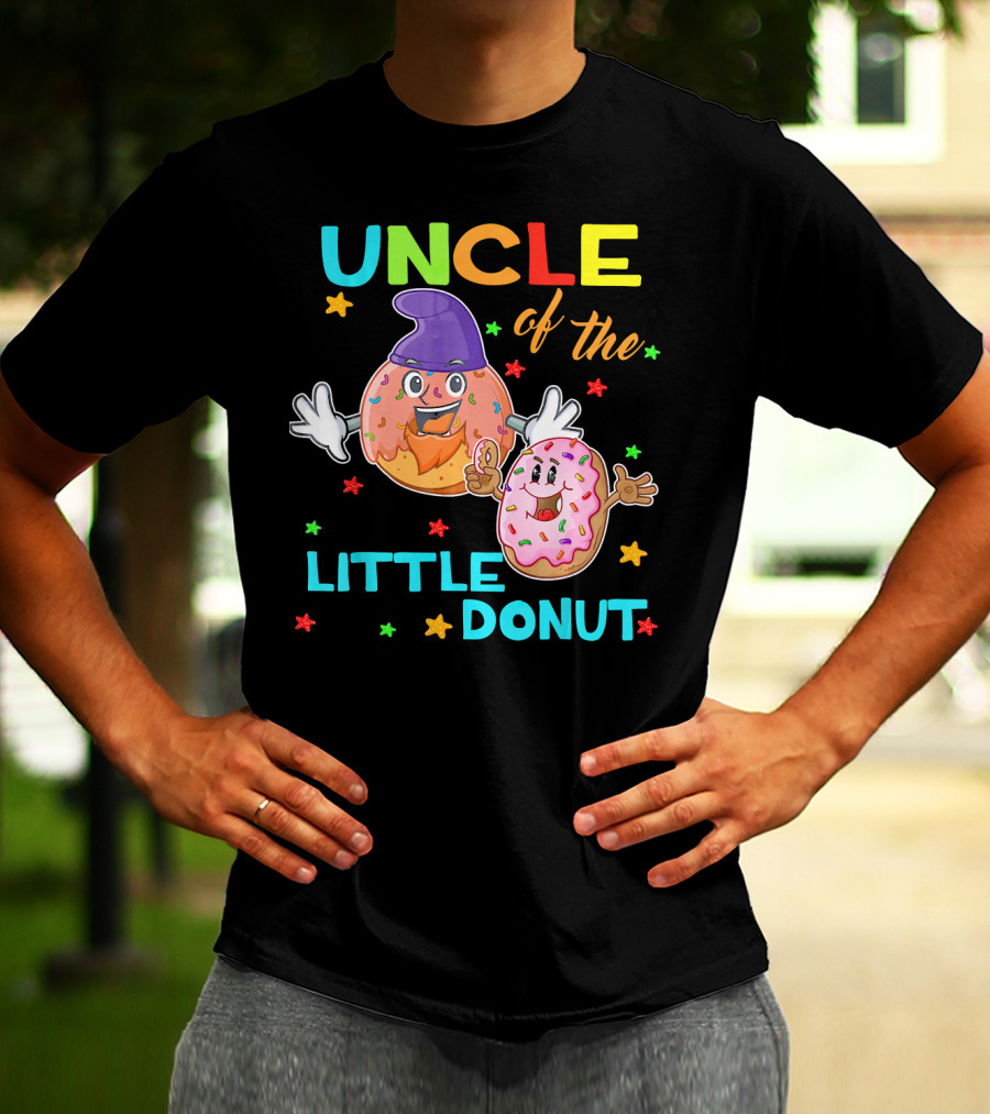 UNCLE Of The Little Donut Colorful Cartoon Birthday T-Shirt
