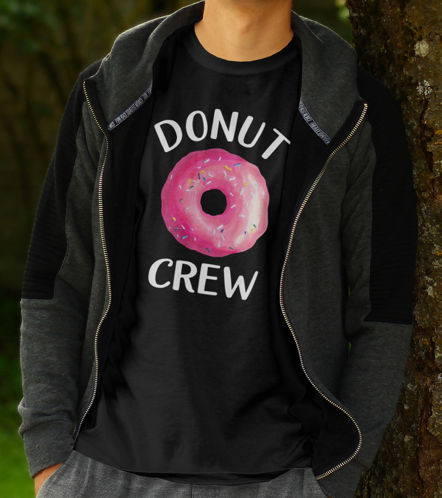 Donut Crew Pink Sprinkled Doughnut T-Shirt