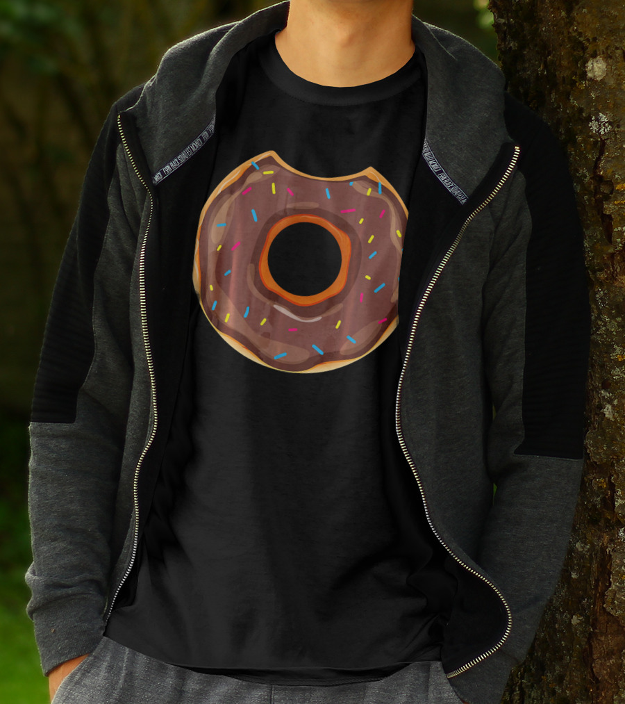 Cool Donut Halloween Chocolate Doughnut With Sprinkles T-Shirt