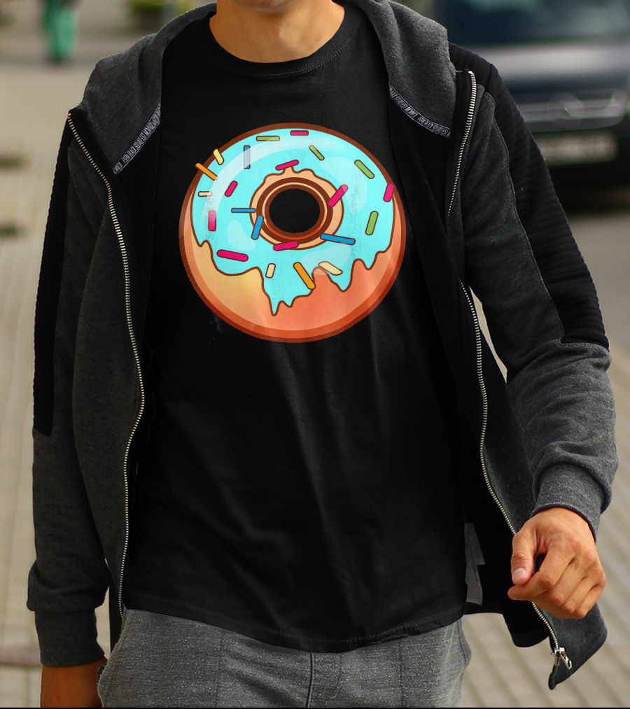 Humorous Mega Donut With Colorful Sprinkles T-Shirt