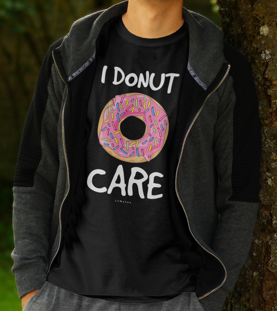 Funny Donut I Donut Care Pink Frosted Sprinkles Lumolun T-Shirt