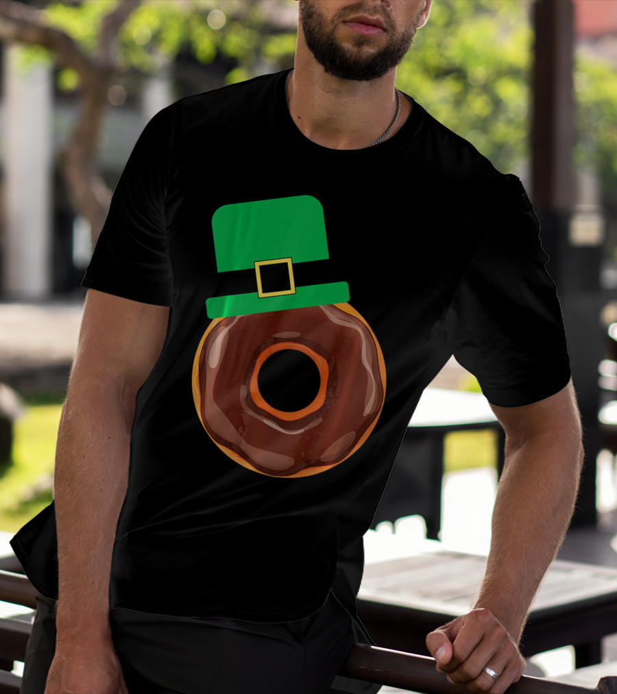 Chocolate Donut With Green Hat T-Shirt