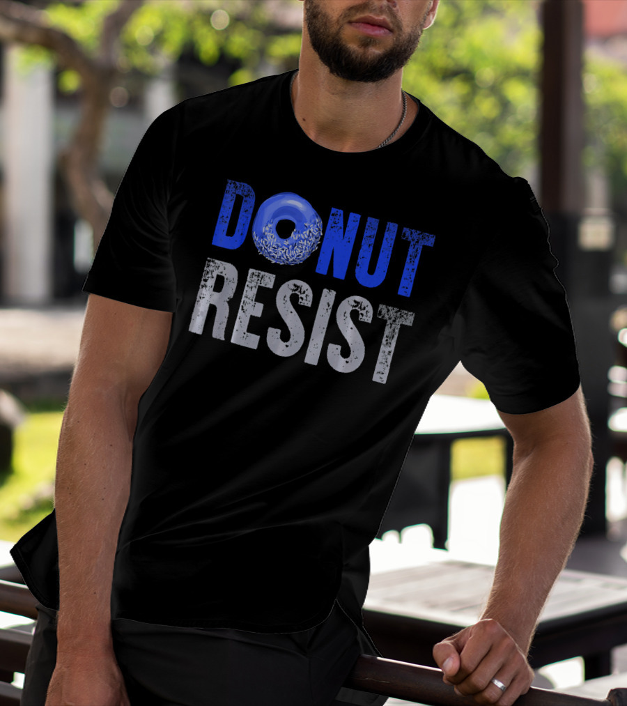 Police Officer Thin Blue Line Donut Resist T-Shirt