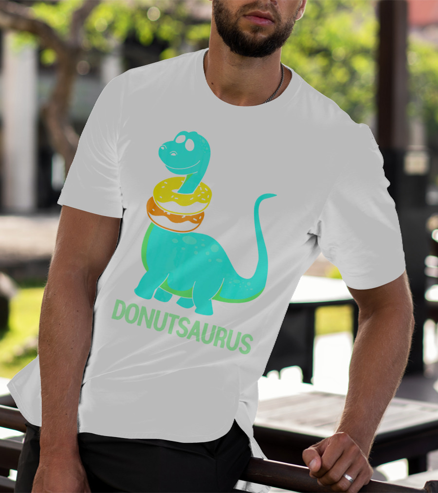 Brachiosaurus Donut Donutsaurus Cute Dinosaur With Treats T-Shirt