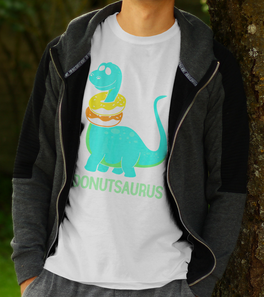 Brachiosaurus Donut Donutsaurus Cute Dinosaur With Treats T-Shirt