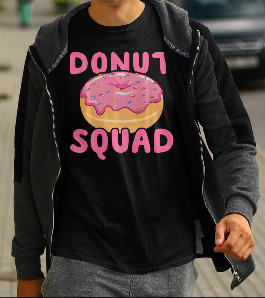 Donut Squad Pink Frosted Sprinkles Treat Enthusiasts T-Shirt