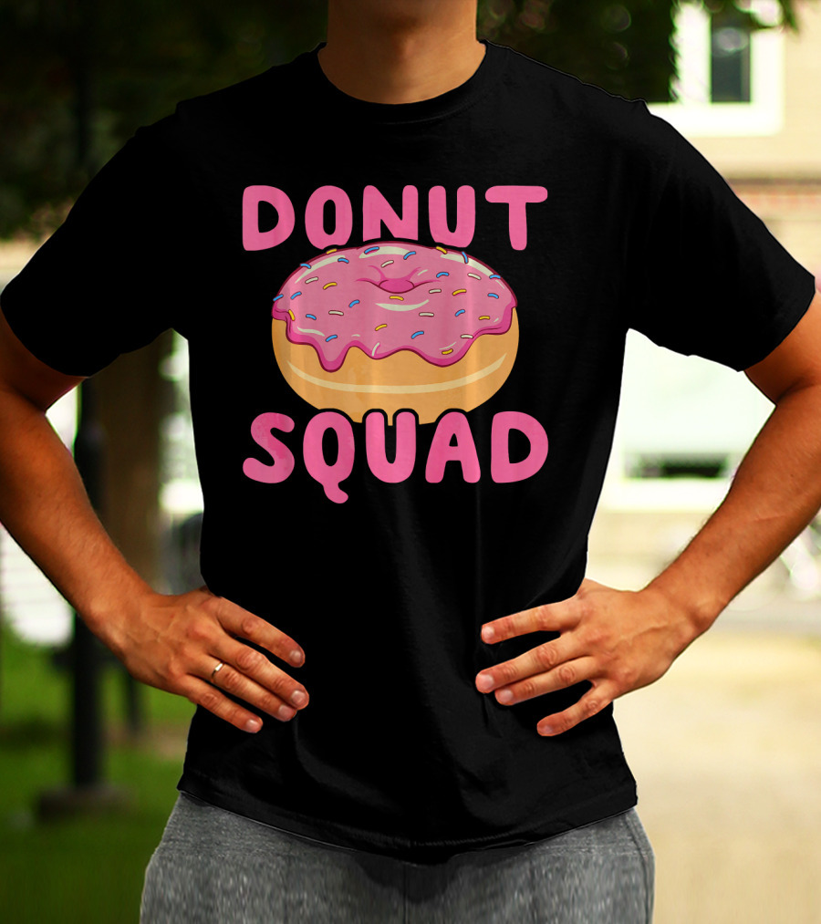 Donut Squad Pink Frosted Sprinkles Treat Enthusiasts T-Shirt