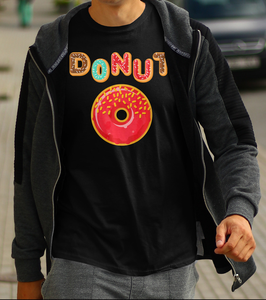 Donut Glazed And Sprinkled Funny Cartoon DoNut T-Shirt