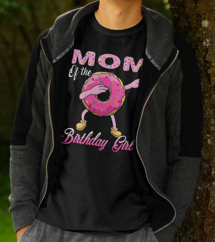 Mom Of The Birthday Girl Donut Dab Match T-Shirt