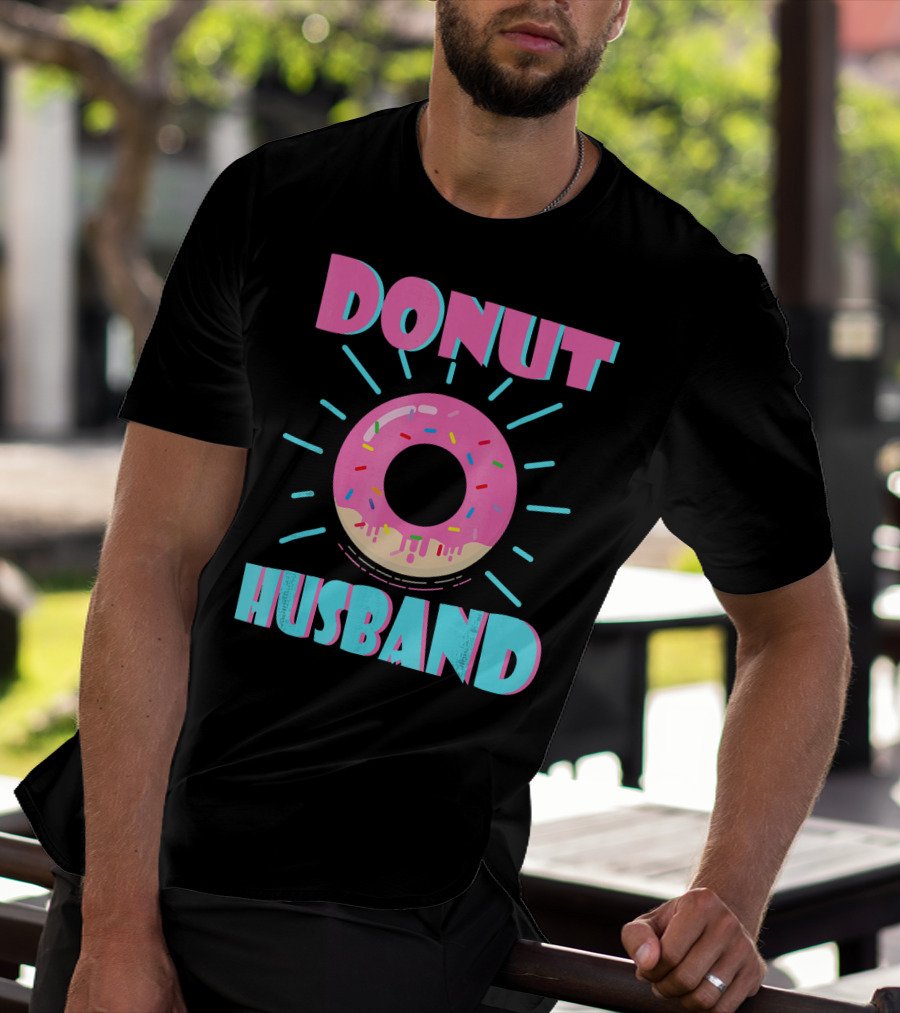 Donut Husband Pink Frosted Donut With Sprinkles T-Shirt