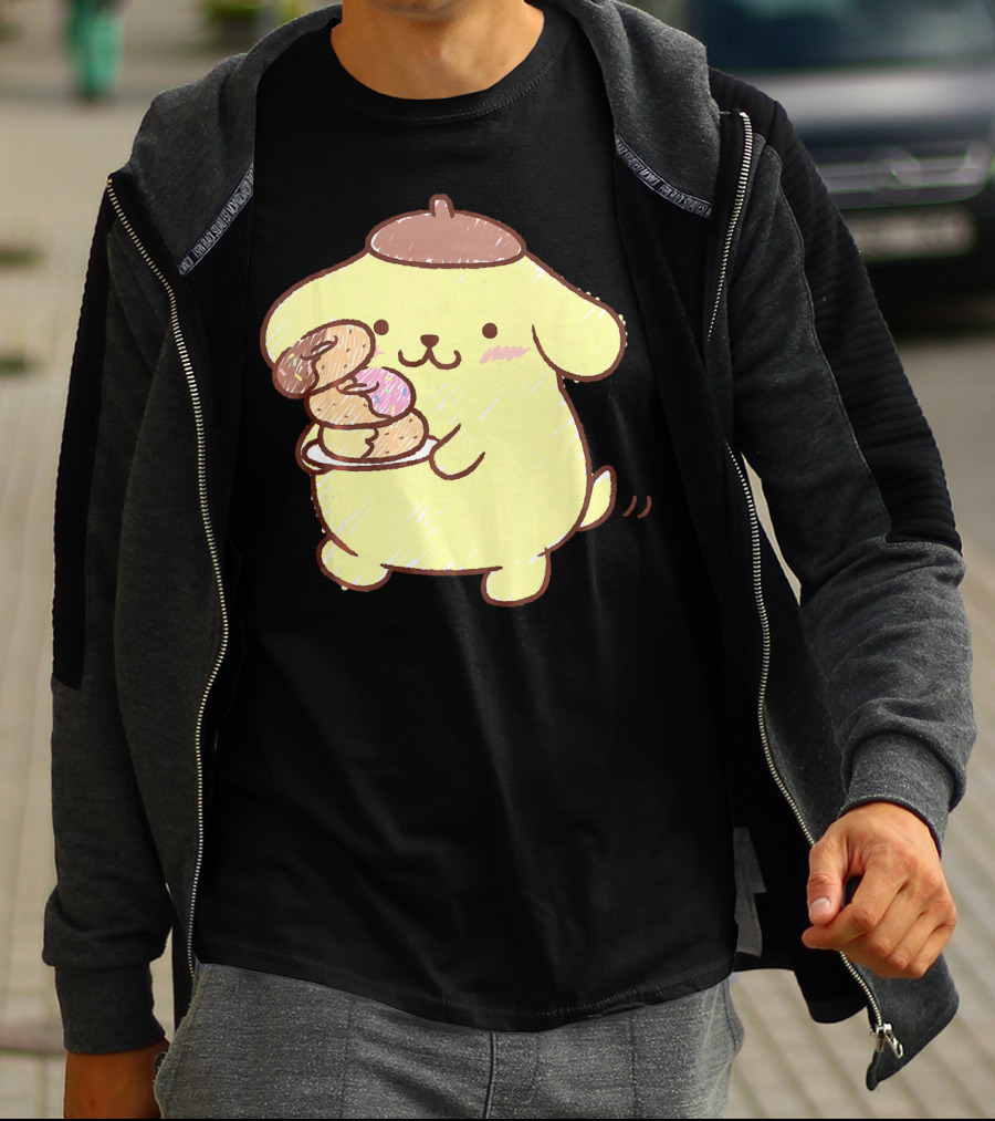Pompompurin Enjoying Sweet Donuts T-Shirt