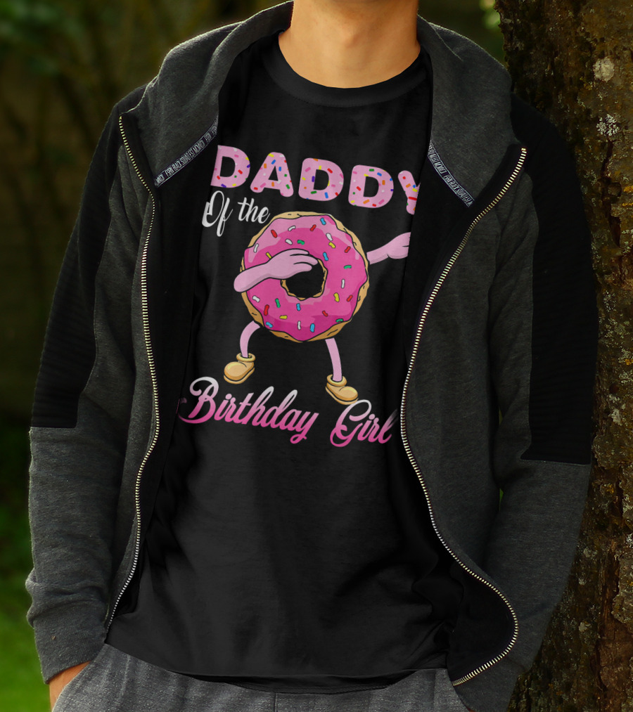 Daddy Of The Birthday Girl Donut Dab T-Shirt