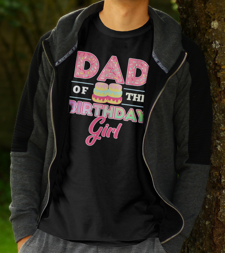 Dad Of The Birthday Girl Donut Lover T-Shirt