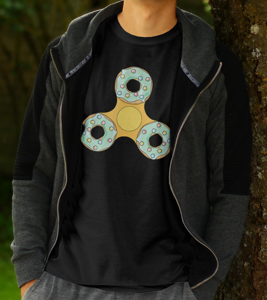 Fidget Spinner Donut Design With Sprinkles T-Shirt