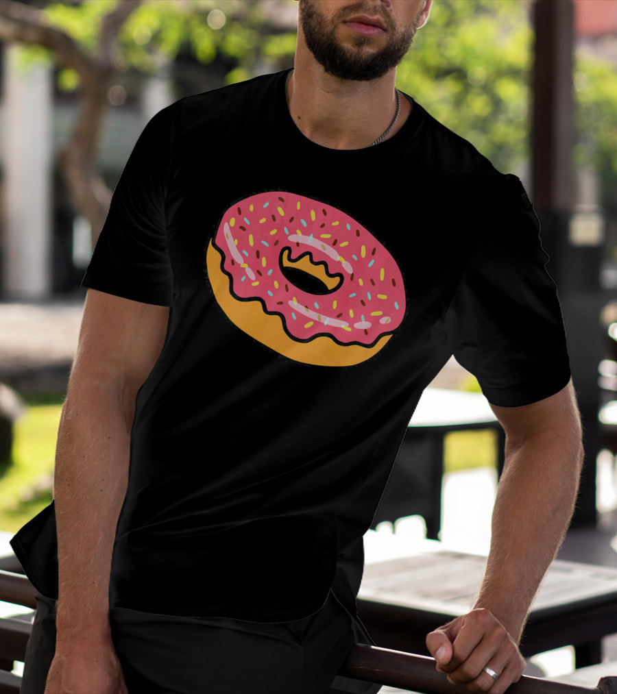 Pink Frosted Donut With Sprinkles T-Shirt