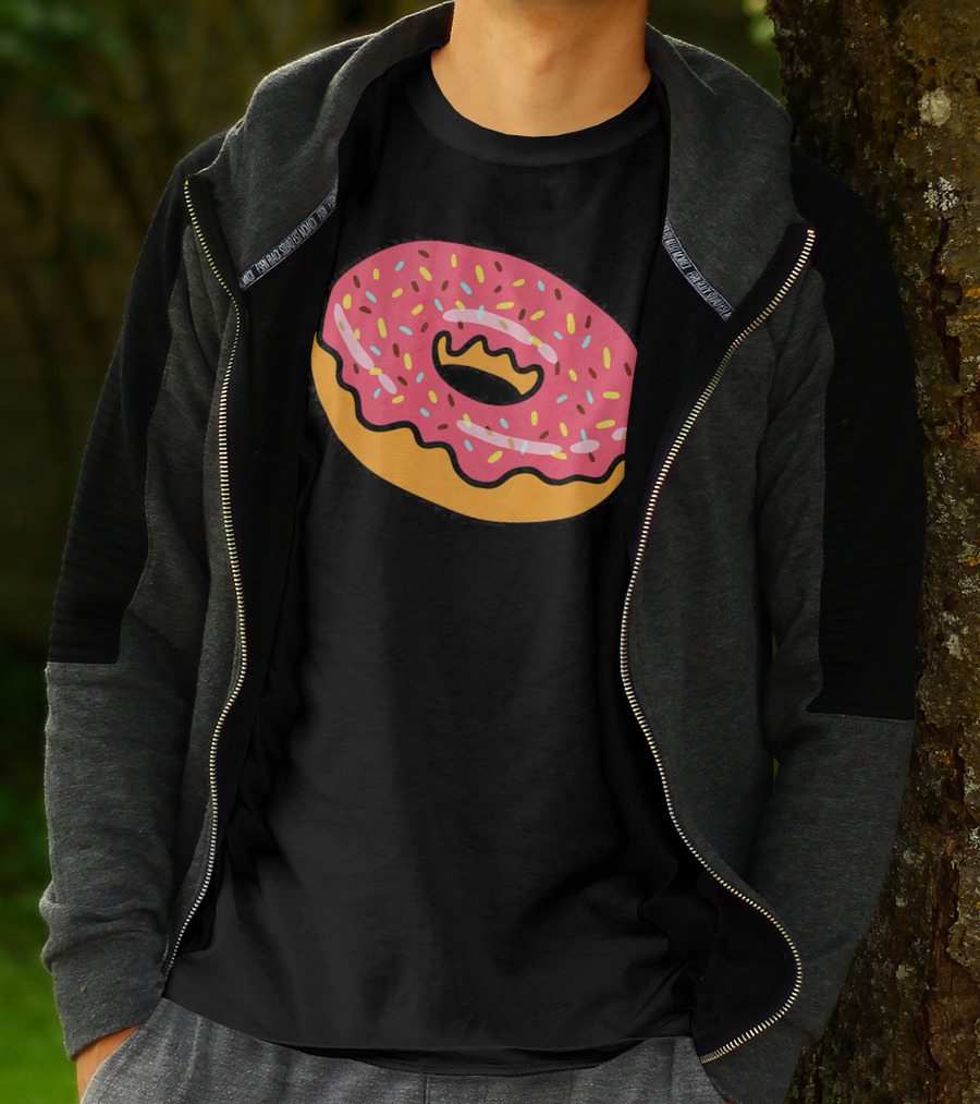 Pink Frosted Donut With Sprinkles T-Shirt