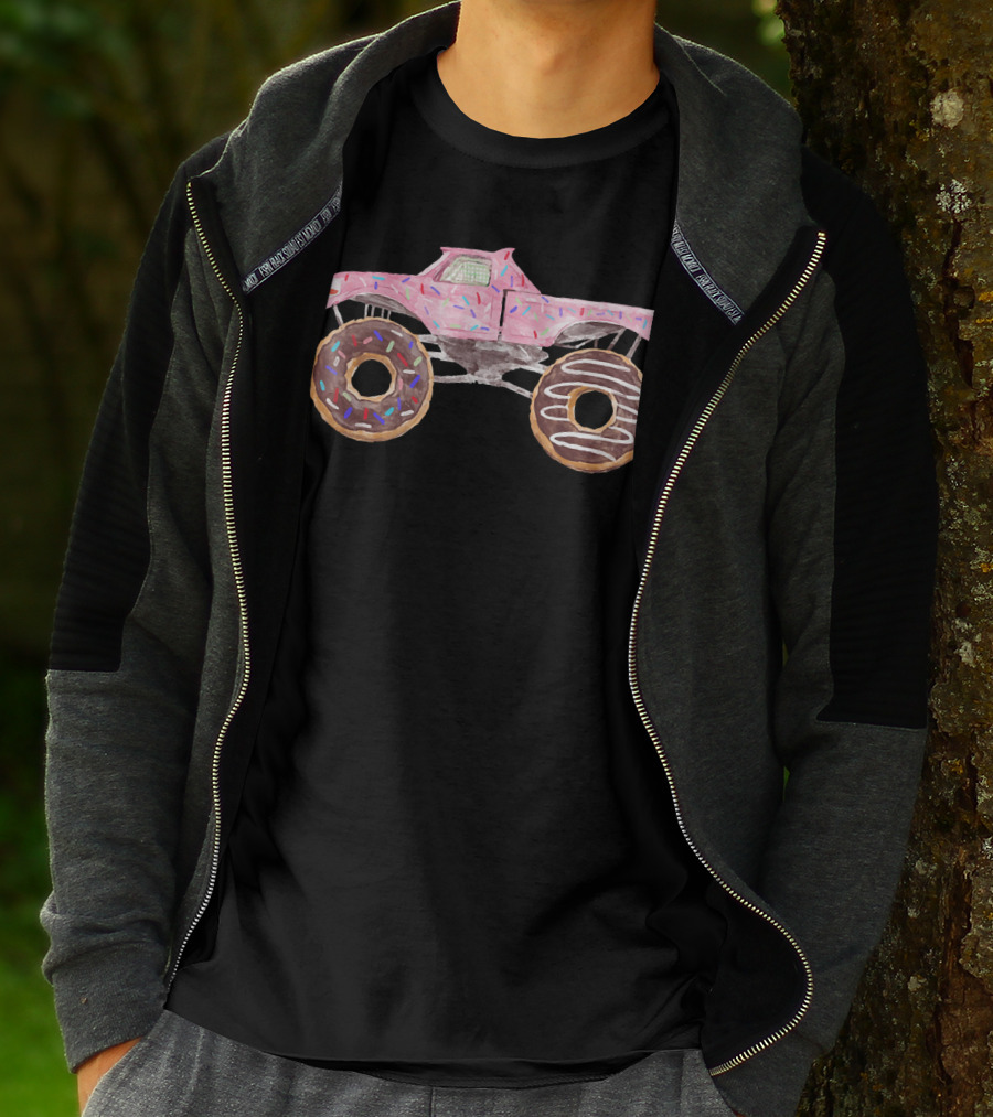 Yummy 4WD Monster Truck Donut Wheels T-Shirt
