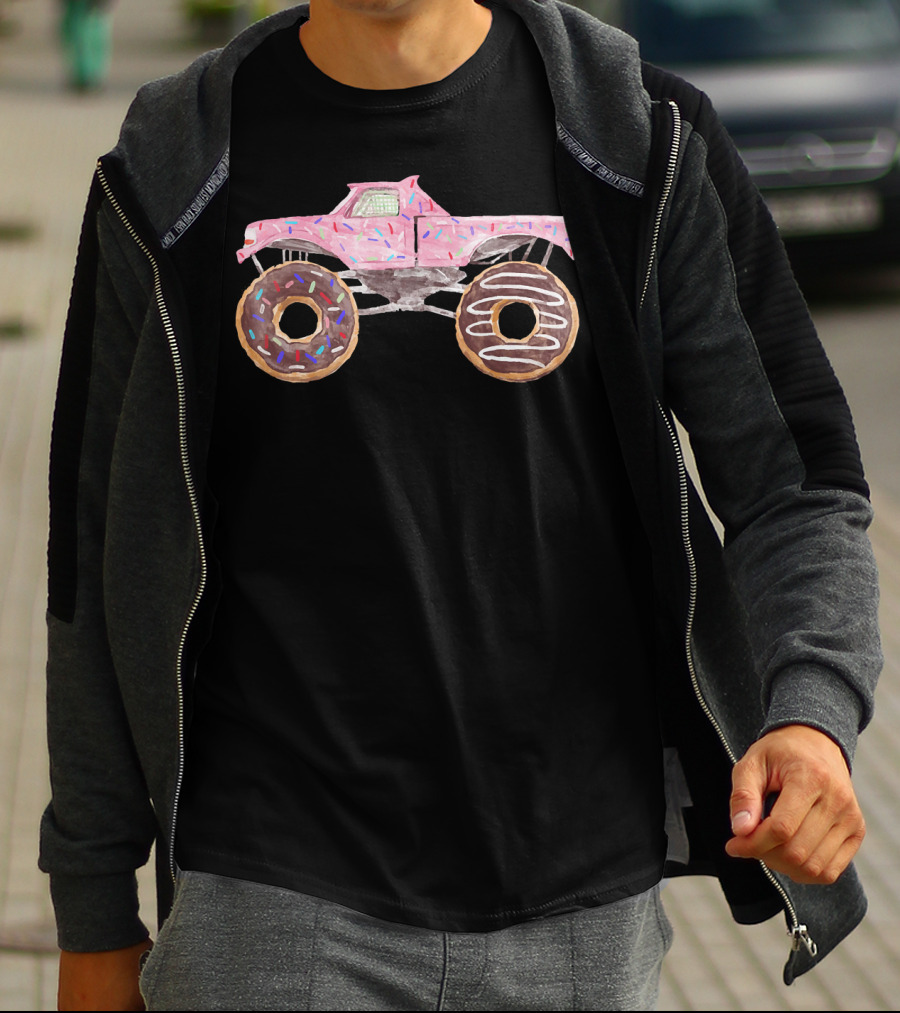 Yummy 4WD Monster Truck Donut Wheels T-Shirt