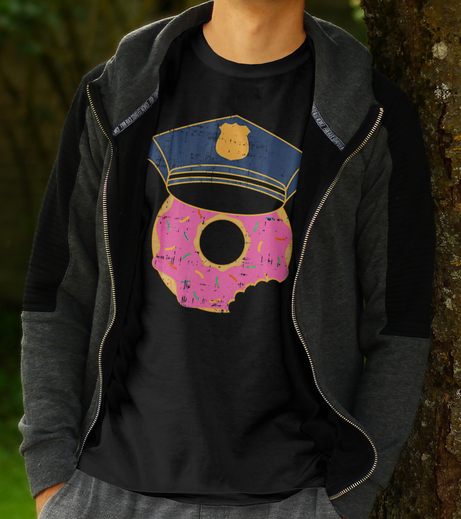 Donut Sprinkles Police Hat Cop Awesome Iconic T-Shirt