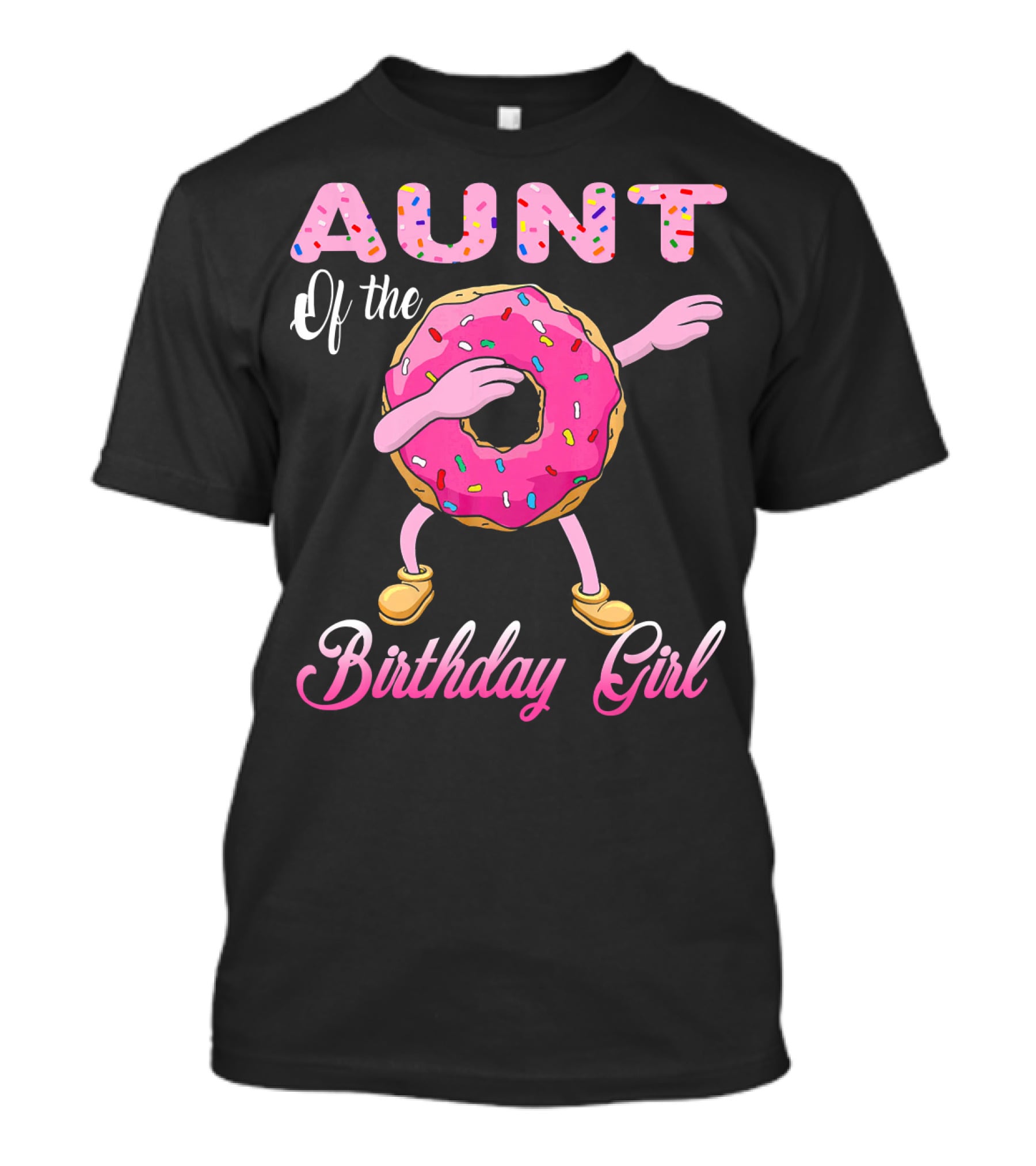 Aunt Of The Birthday Girl Donut Dab T-Shirt