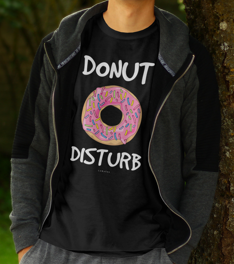 DONUT DISTURB Funny Donut With Sprinkles T-Shirt
