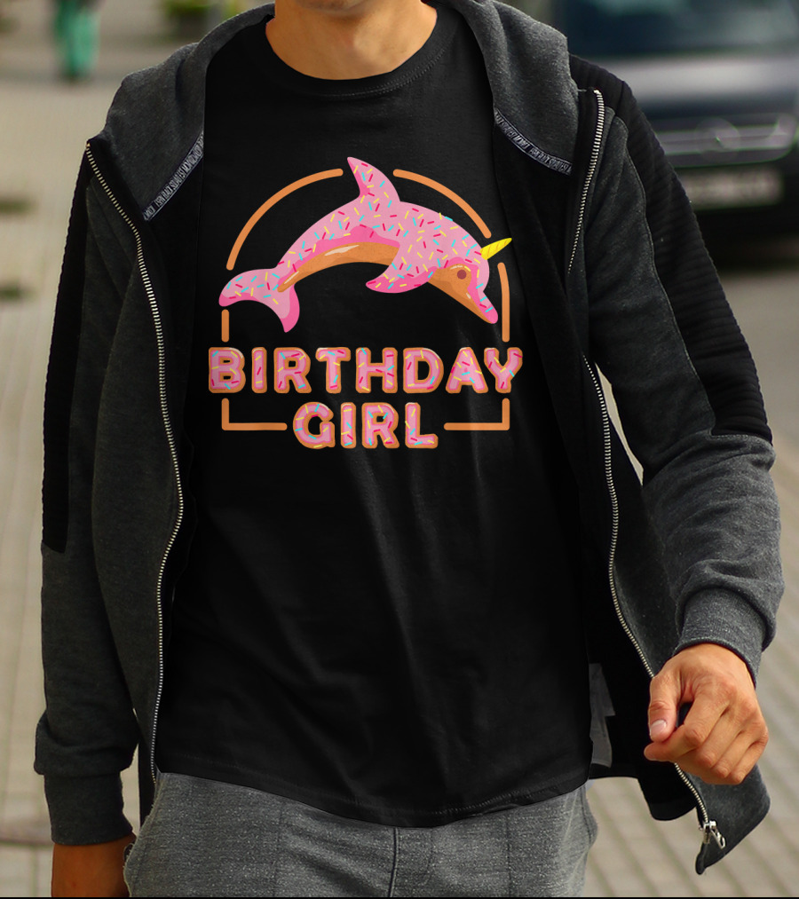 Birthday Girl Sweet Dolphicorn Donut Bday T-Shirt