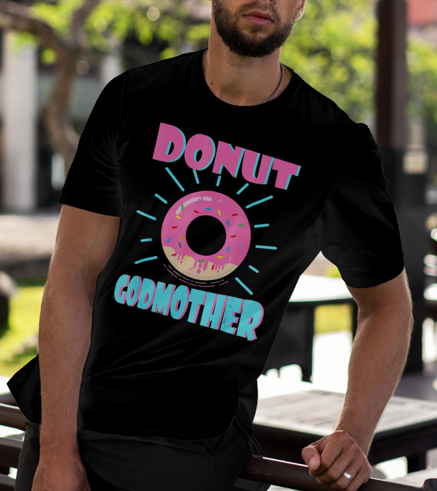 Donut Godmother Pink Frosted Donut With Sprinkles T-Shirt