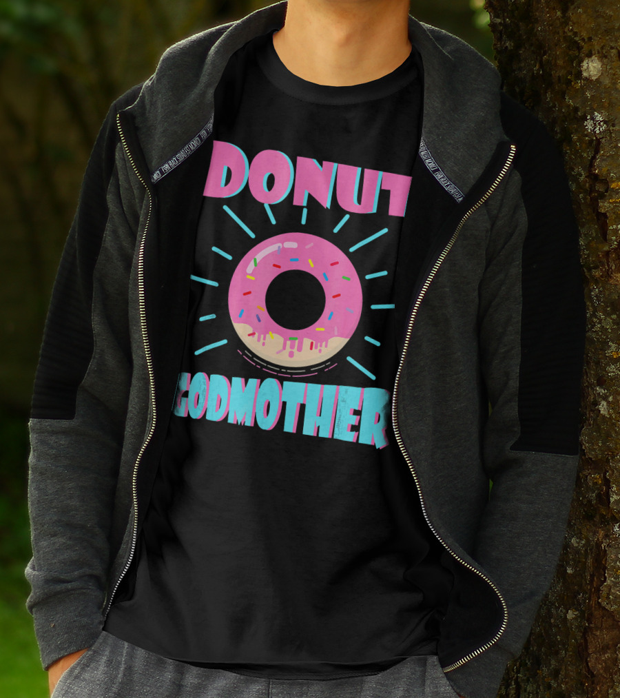 Donut Godmother Pink Frosted Donut With Sprinkles T-Shirt