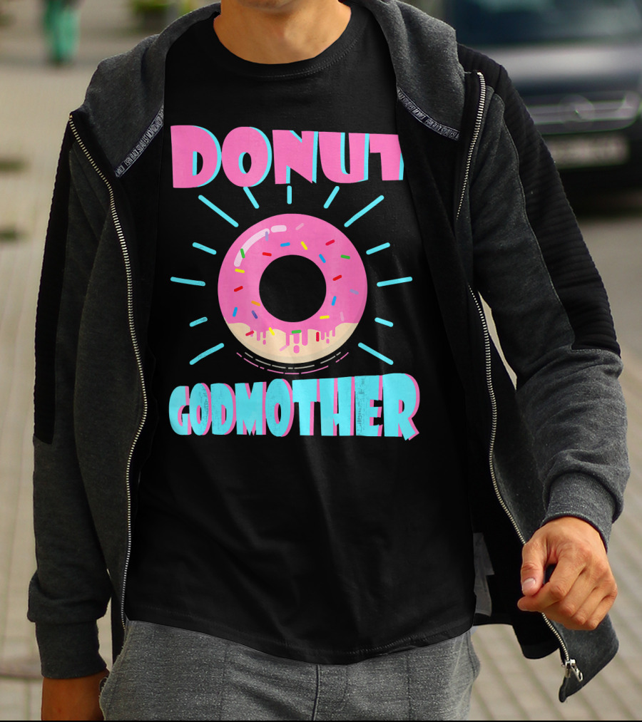 Donut Godmother Pink Frosted Donut With Sprinkles T-Shirt