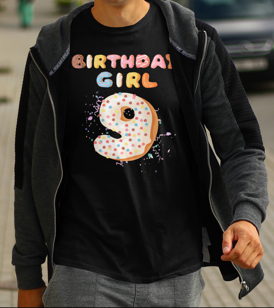 Birthday Girl Donut 9 T-Shirt
