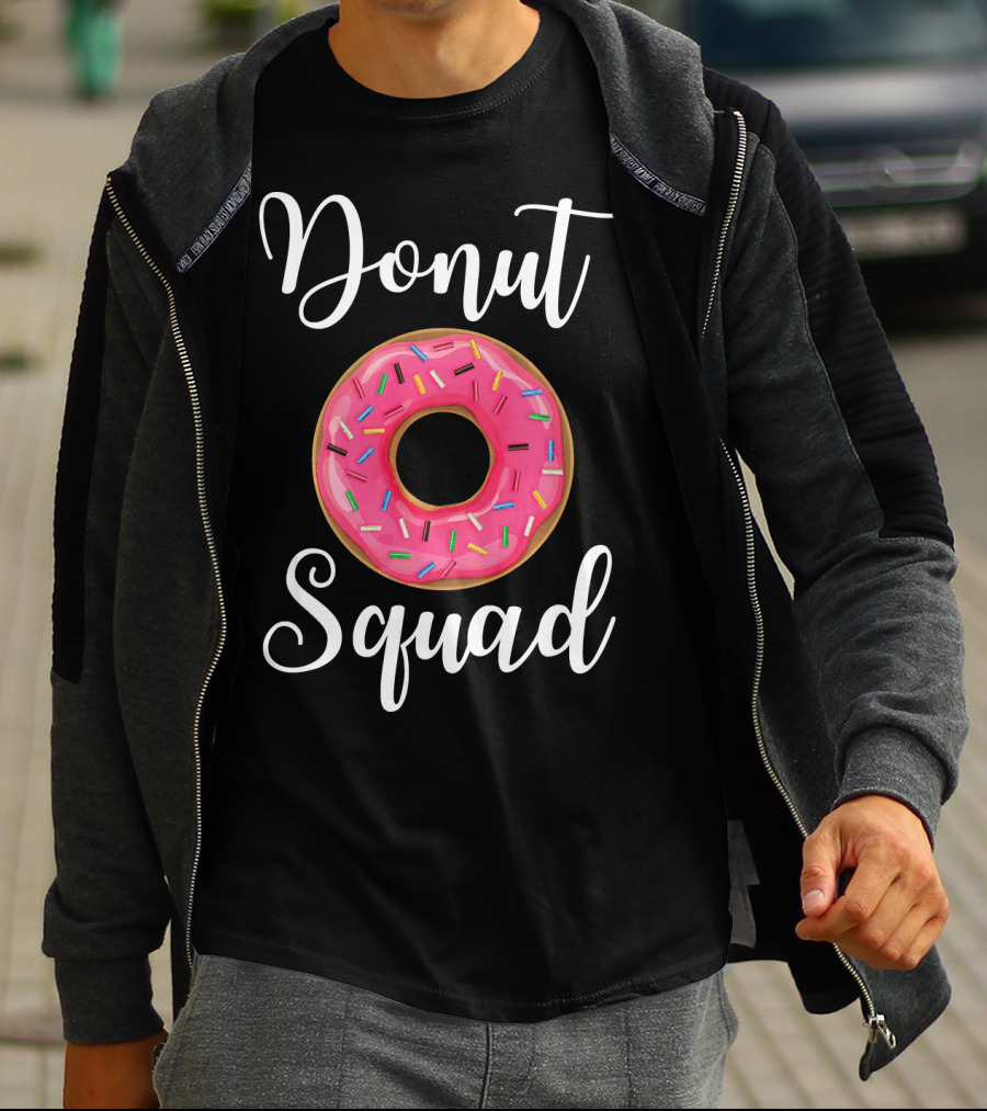 Donut Squad Funny Donut Lover Pink Sprinkles T-Shirt