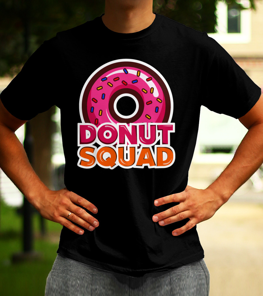 Cool Donut Squad Funny Doughnut Group With Sprinkles T-Shirt