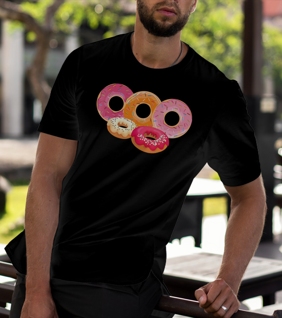 Donut Lover Dad Happy Doughnut Colorful Sprinkled Treats T-Shirt