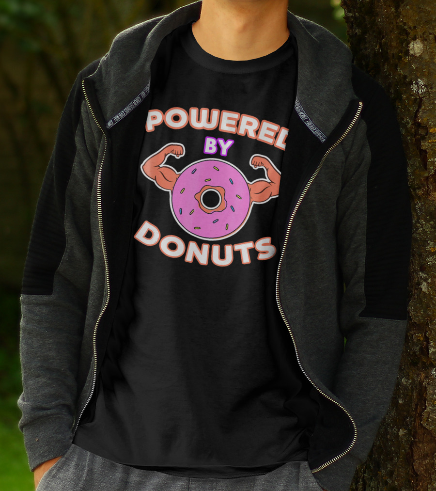 Powered By Donuts Muscle Pink Sprinkles T-Shirt