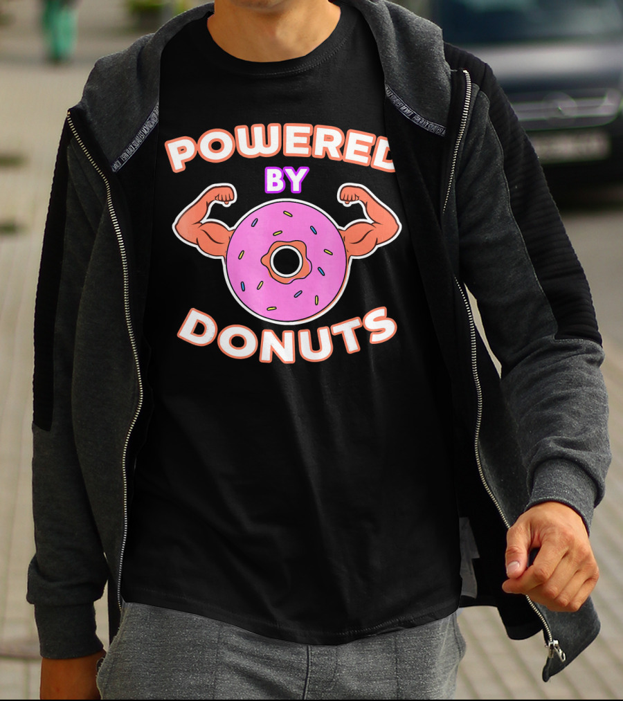 Powered By Donuts Muscle Pink Sprinkles T-Shirt