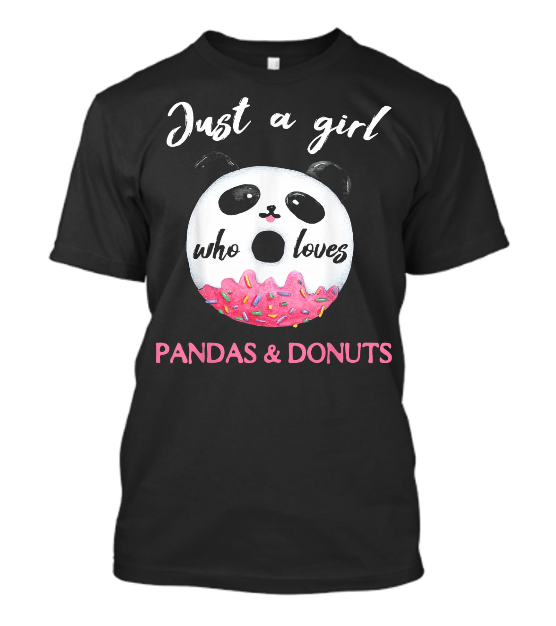 Just A Girl Who Loves Pandas And Donuts T-Shirt
