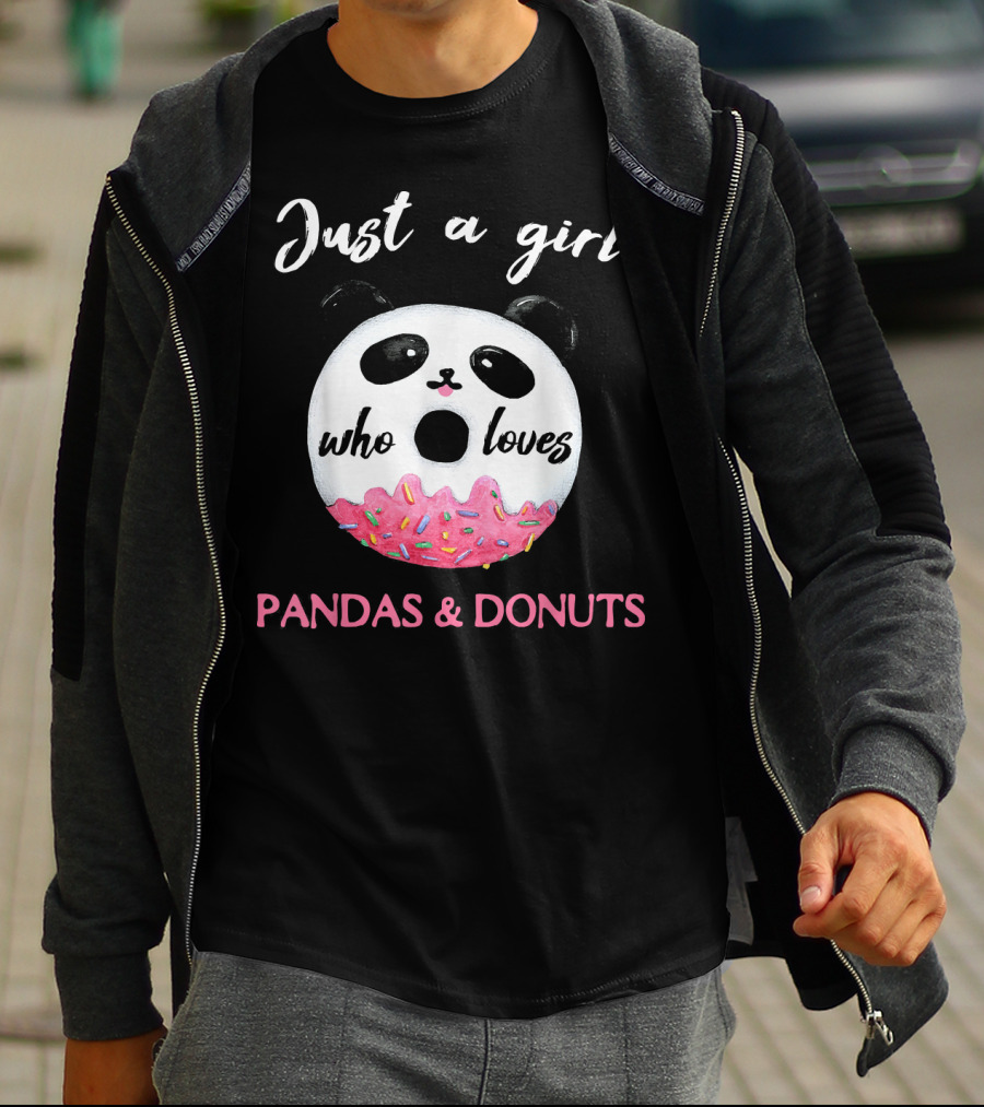 Just A Girl Who Loves Pandas And Donuts T-Shirt