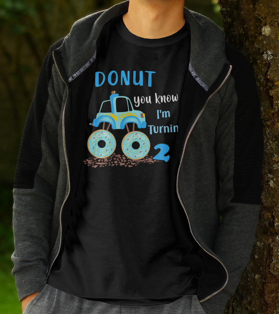 Donut You Know I'm Turning 2 Donut Funny 2nd Birthday T-Shirt