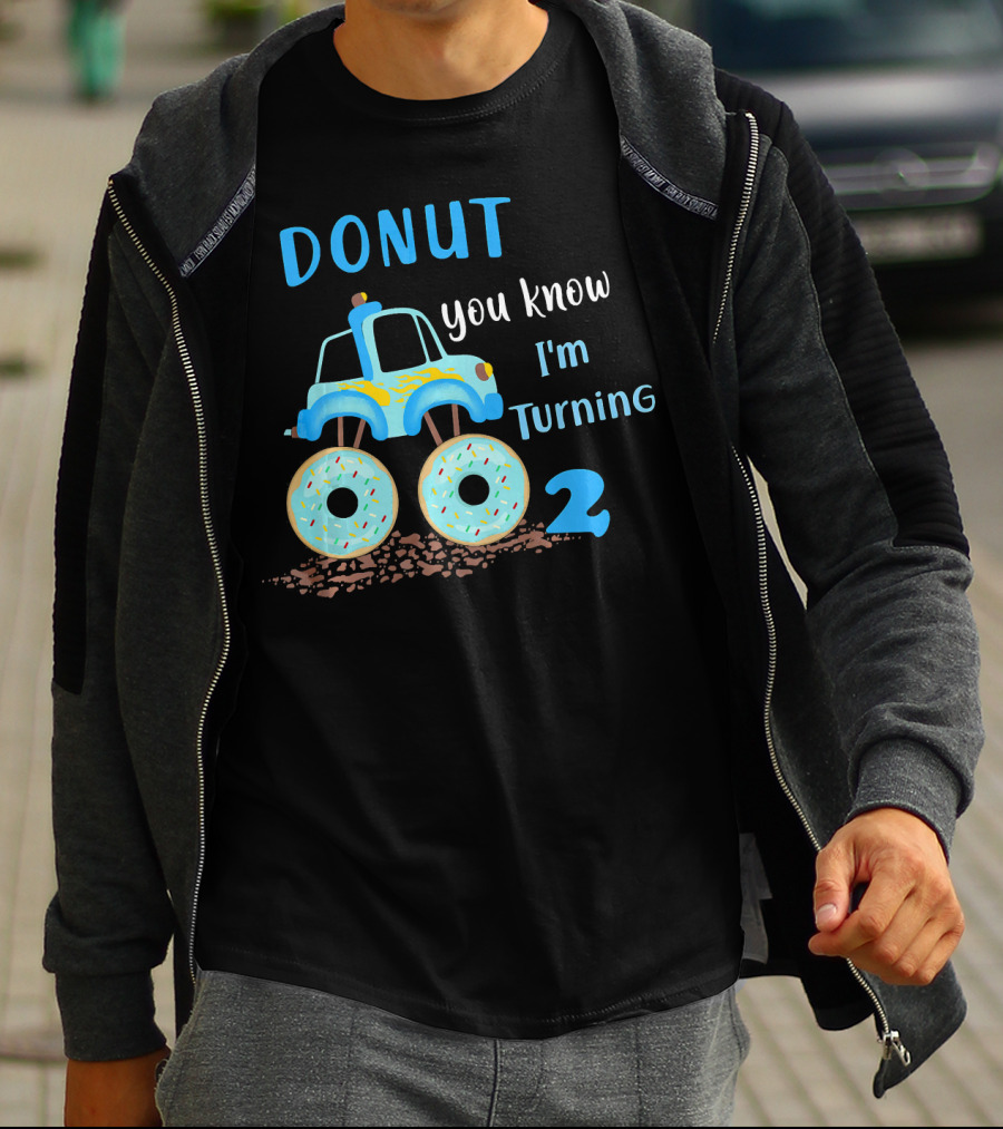 Donut You Know I'm Turning 2 Donut Funny 2nd Birthday T-Shirt