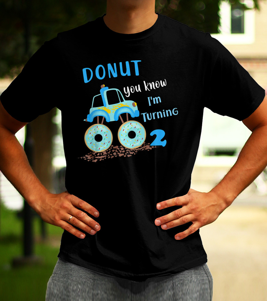 Donut You Know I'm Turning 2 Donut Funny 2nd Birthday T-Shirt