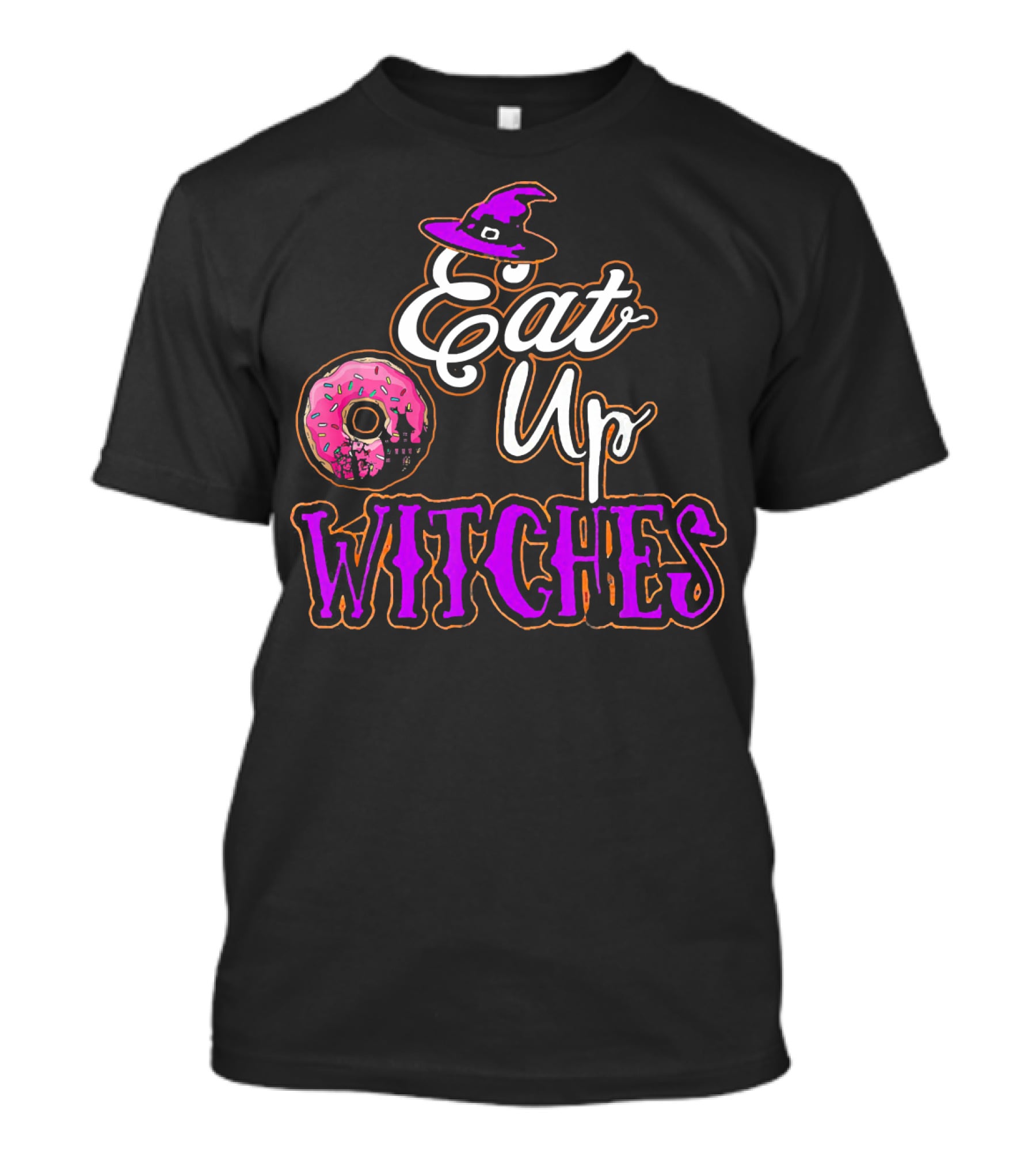 Eat Up Witches Donut Funny Halloween Cos T-Shirt
